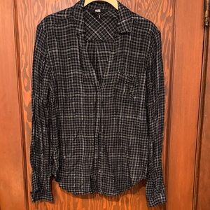 PAIGE Black and White Checkered Shirt